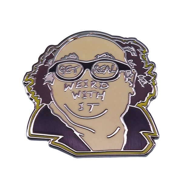 

other fashion accessories it's always sunny in philadelphia pin frank reynolds weird quotes brooch comedy fans flair addition, Silver