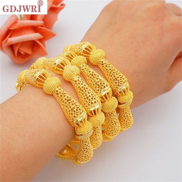 

bangle 4pcs/lot dubai gold color bangles wedding indian bracelet for women african charm ethiopian hawaiian bridal jewelry party gift 220909, Black