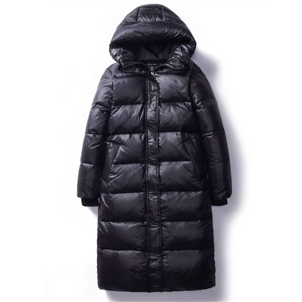 

women's down parkas winter cotton jackets clothes long slim hooded warm coats female black overcoats v1162 220912