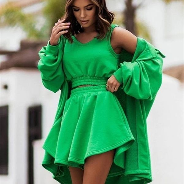 

womens two piece pants women casual 3 piece sets sportwear v neck tank shortslong cardigan suits summer long sleeve shirt coat tracksuit 22, White