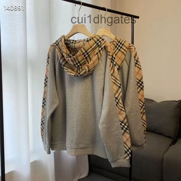 

2022 designer burb hoodies online store pure cotton cardigan seiko korean version hooded sweater couple male a mqas, Black