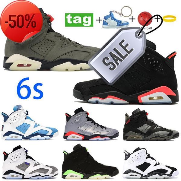 

2022 bordeaux 6 high basketball shoes 6s electric green midnight navy dmp unc carmine cactus british khaki reflect silver men trainers, Black