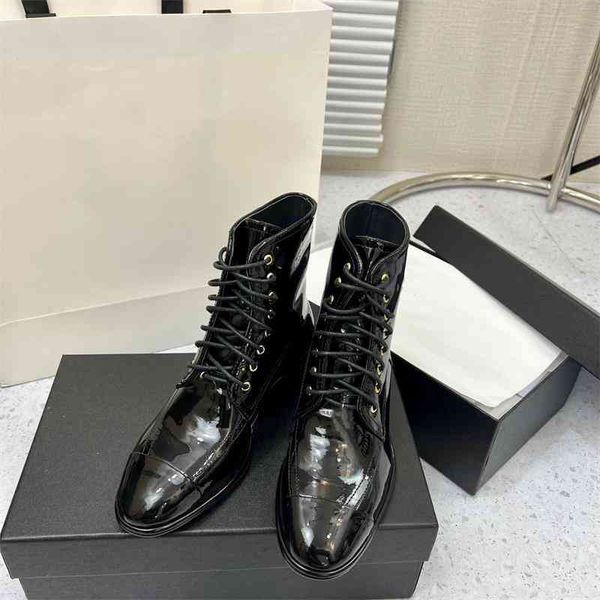 

super short boots boots autumn versatile lace up leather fashion thick heel net red martin jka5, Black