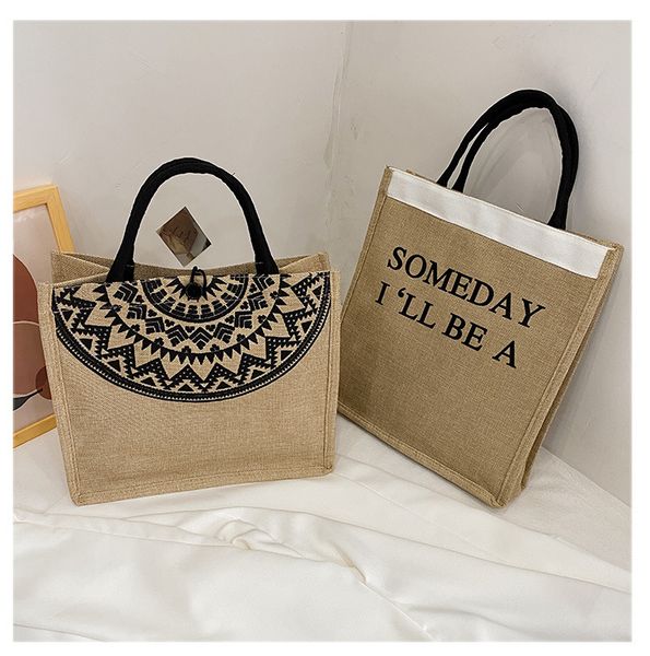 

hbp shoulder bags ethnic style retro handbag 2023 new national tide linen texture commuter large tutoring bag mummy bags ins