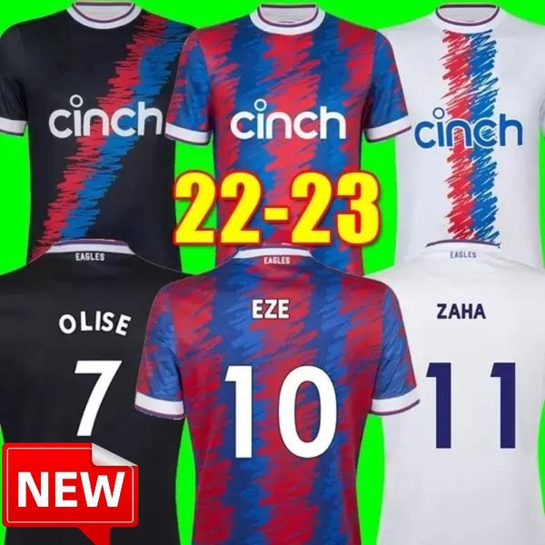 

22 23 crystal olise soccer jerseys 2022 2023 mateta palace zaha eze j.ayew away maillots de foot benteke milivojevic andersen gallagher home, Black