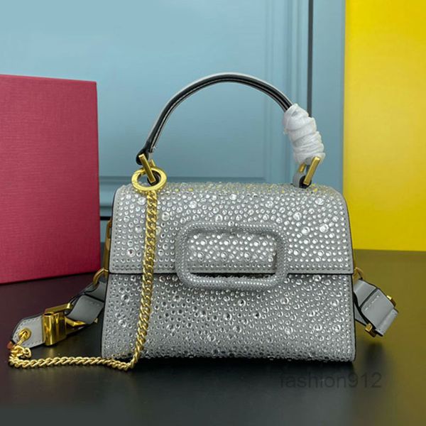 

613sevening bags evening bags diamonds women messenger bag chain crossbody bags flap handbag purse handle shoulder bag brass hardware classi