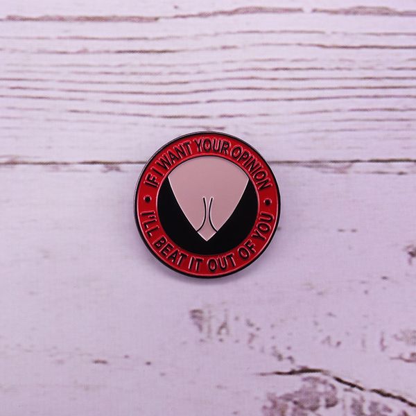 

other fashion accessories if i want your opinion i'll beat it out of you pin boobs brooch trendy kitsch gift, Silver