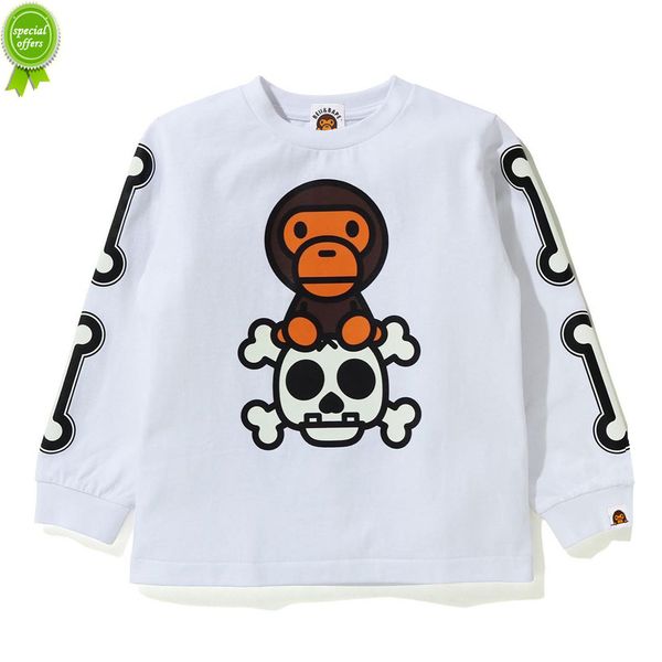 

designer luxury hoodies sweatshirts men beii bap luminous tide brand monkey skull neck cotton long sleeve cloth plush sweater, Black