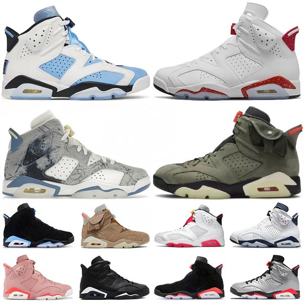 

2022 vi 6 6s men basketball shoes mint foam university blue unc electric green bordeaux hare infrared white red oreo washed denim metallic