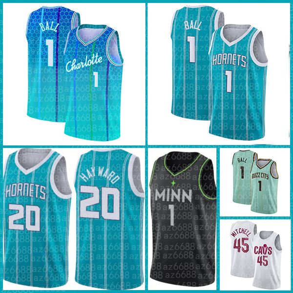 

1 lamelo ball trae young jersey basketball gordon hayward dejounte murray charlotte''hornets''atlanta''hawks&#, Black;red
