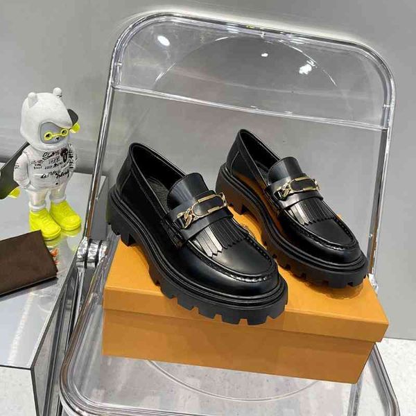 

dress shoes lofook shoes women's autumn british style small leather black tassels metal buttons chinese follow-up