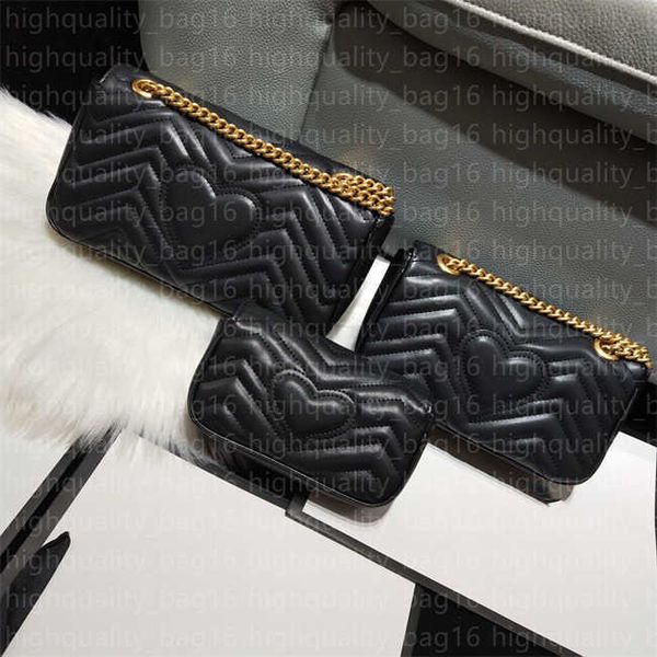 

6a handbags genuine leather shoulder bag fashion heart chain purse cowhide crossbody presbyopic card holder evening messenger bags women