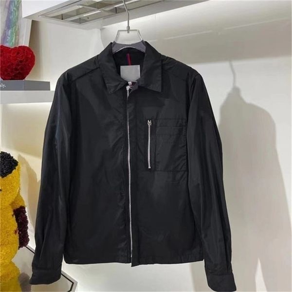 

men's jackets spring autumn jacket solid color windbreaker casual sun protection clothing outdoor fashion thin zipper coat l220830, Black;brown