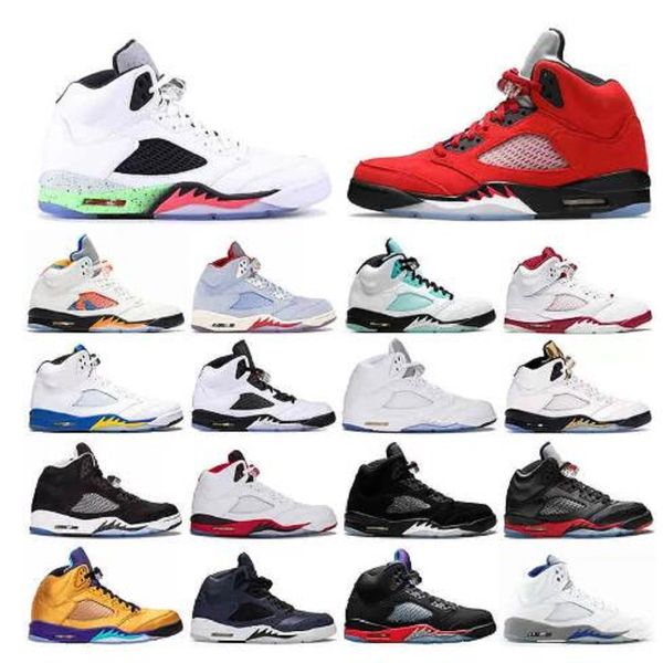 

basketball shoes men trainers sports shoe black grape stealth fire red flight alternate michigan laney blue 2021 5s mens sneaker 5 size 8-13
