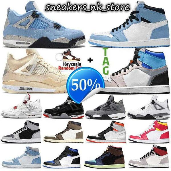 

boots 2022 hyper royal 4 4s mens basketball shoes university blue 1 1s sail obsidian silver toe black cat dark mocha bred fire red twist spo