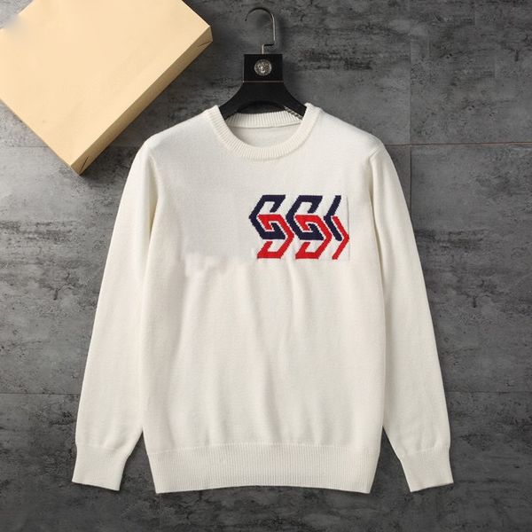 

designer men's plus size sweater luxury small round neck turtleneck turtleneck classic casual black autumn winter fashion senior retro