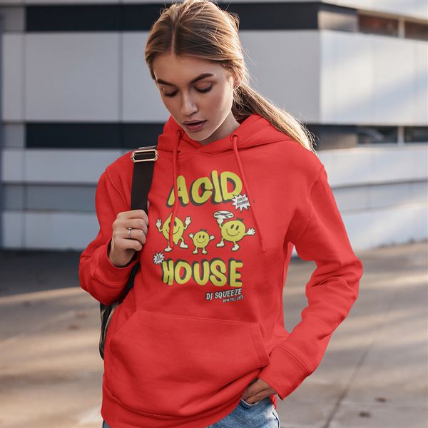 

women s hoodies sweatshirts dlrn acid house fleece hoodie keep warm in winter hooded sweater 220912, Black