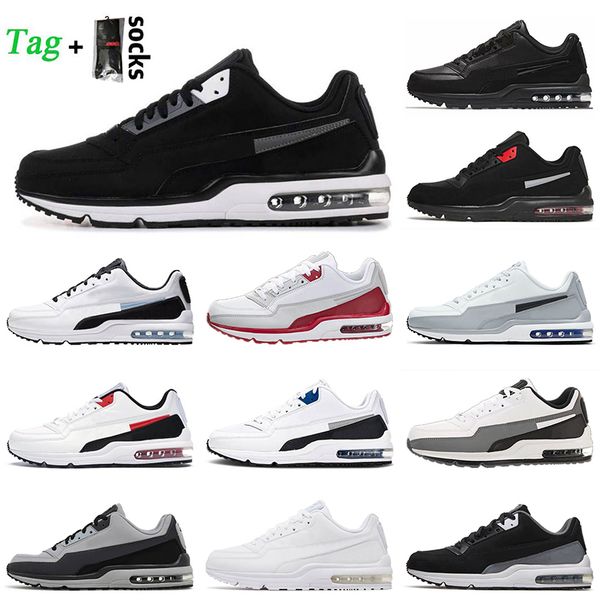 

fashion classic triple black ltd 3 running shoes triple black light smoke grey white blue university red outdoor jogging sport trainers snea, White;red