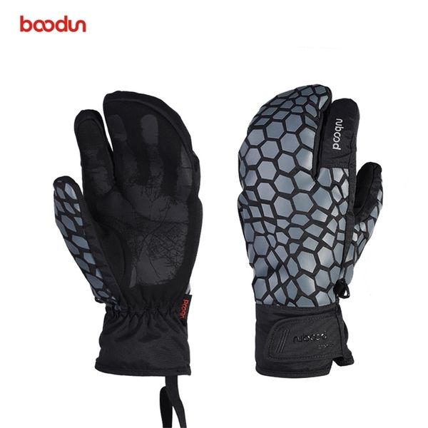 

ski gloves boodun winter profession outdoors sport men women waterproof windproof snowboard ing warm mittens 220912
