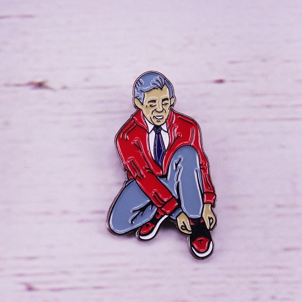 

other fashion accessories mr retro enamel pin brooch badges, Silver