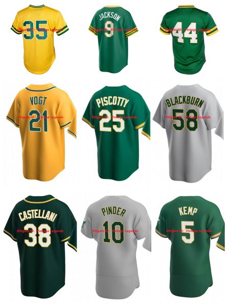

stephen vogt piscotty baseball jersey athletic paul blackburn ryan castellani reggie jackson mark 25 mcgwire tyler soderstrom chad pinder ri, Blue;black