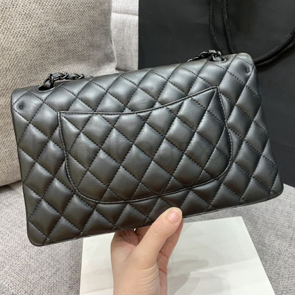 

rainbow bags original quality women bags purses caviar lambskin classic quilted double flap medium size 25cm chain handbag luxuries designer