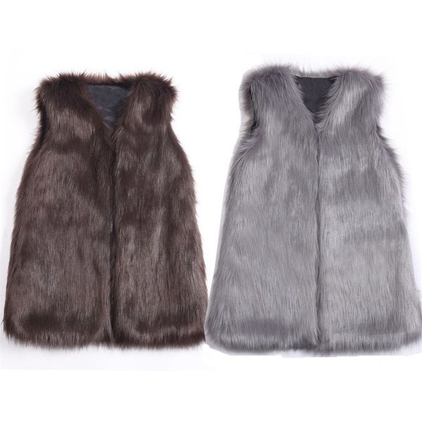 

women's fur faux women's vest sleeveless jacket female autumn faux fur coat tank warm mink waistcoat long 2xl 3xl 4xl 5xl 220912, Black