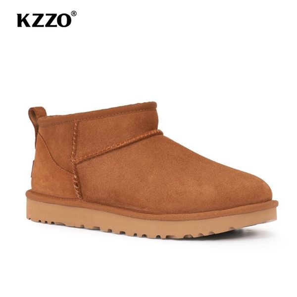 

ugglies boots boots style basic short mini winter sheepskin snow boots women waterproof natural wool fur lined ankle warm flat shoes 35-44 2, Black