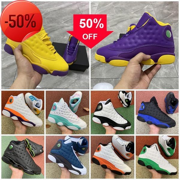 

new jumpman 13 13s flint basketball shoes 11 11s mens womens lucky green soar playground lakers sports sneakers trainers size 3647, Black