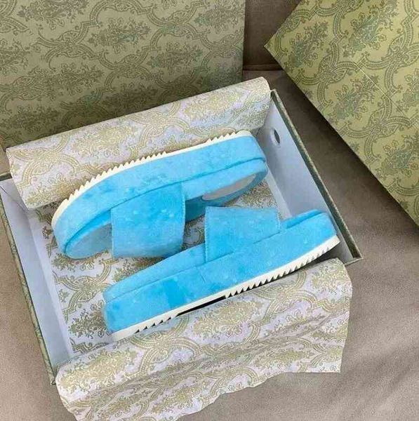 

womens slippers designer suede flip slide flop summer beach scuffs sandals classic letter printed thick bottom rubber sole 97si, Black