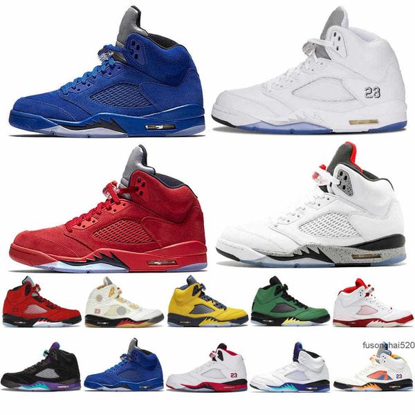 

2021 jumpman 5 5s mens basketball shoes sail racer blue fire red raging bull oregon ducks alternate grape bluebird stealth 2.0 doernbecher j, Black