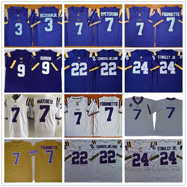 

ncaa leonard fournette jerseys lsu tigers college football justin jefferson beckham jr. jersey acc orange green white 22 clyde edwards-helai, Black