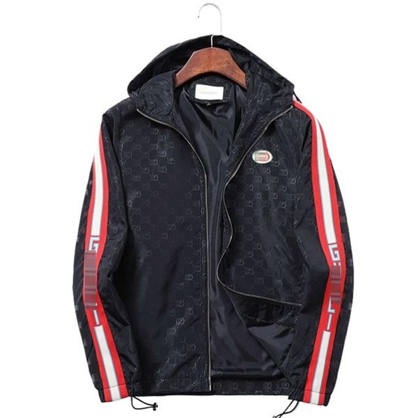 

designer mens jacket spring and autumn windrunner tee hooded sports windbreaker casual zipper fashion mens jackets clothing m-3xl tc4584, Black;brown