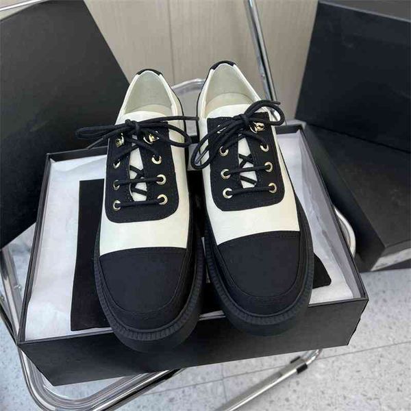 

dress shoes autumn leather lace up thick soled muffin shoes color matching low heel black small heightening lofook