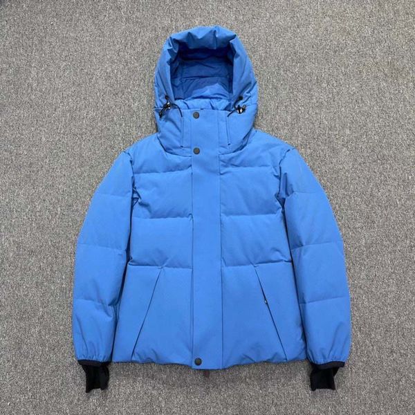 

2022 casual hooded zippers winter duck down jacket men fashion thick warm mens padded jackets solid simple jaqueta masculina mo snowboarding, Black;brown