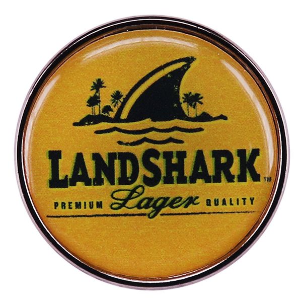 

other fashion accessories landshark beer enamel pin brooch yellow badge for backpacks fashion jewelry gift, Silver