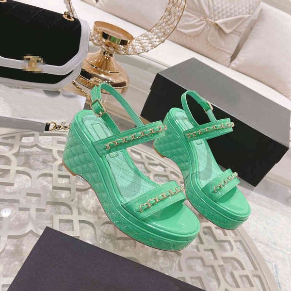 

sandals summer slope heel thick soled sandals women's waterproof platform simple fashion style versatile muffin high heels, Black