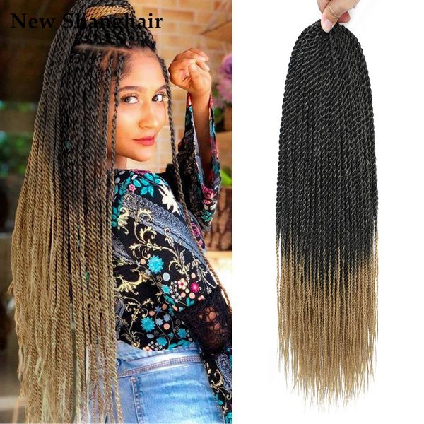 

22 inch crochet senegalese twist braids hair small micro long mambo twist crochet hair braids for black women bs23