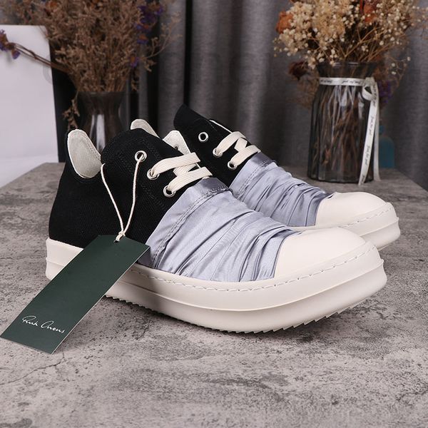 

sandals designer ro breathable milk fragrance lovers thick bottom summer versatile low men's main line canvas gray silk casual spring a, Black