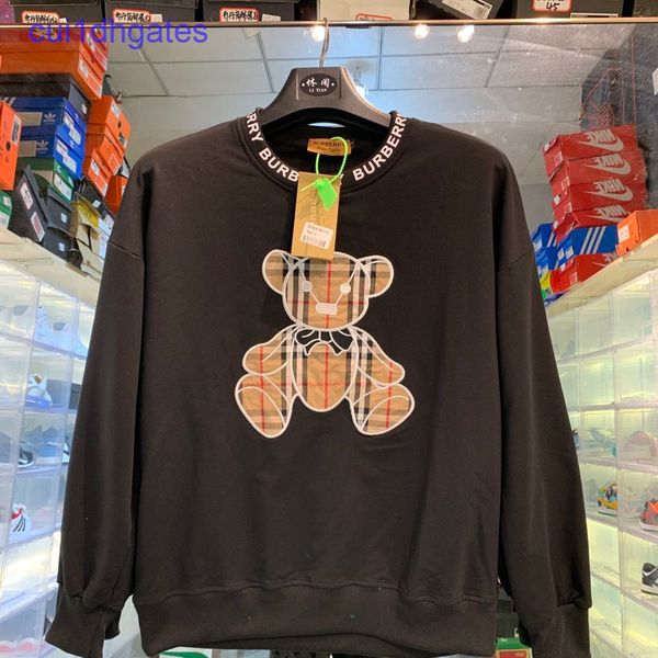 

2022 designer luxury brand burb hoodies price new bear sweater pozp, Black