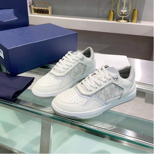 

luxury 2022 designer shoes b27 low high sneakers cattle leather oblique print size 35-45, Black