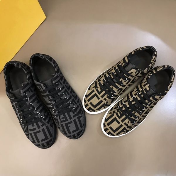 

2022 high-quality ff shoes men designer double lace-up casual shoes for men sneakers comfortable beautiful classic timeless 01, Black