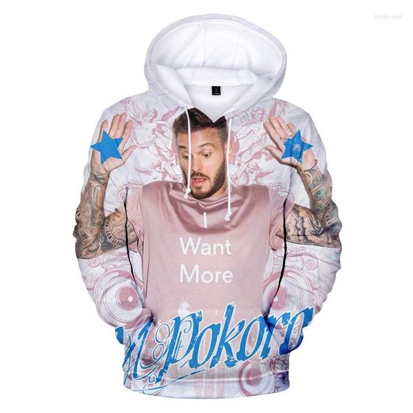 

men's hoodies 2023 m.pokora 3d printed men women fashion casual oversized pullover mapokora harajuku streetwear hip hop, Black