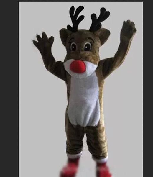 

rudolph reindeer mascot costume classic cartoon costumes size, Red;yellow