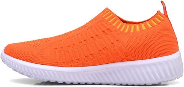 

orange women's athletic walking shoes casual mesh-comfortable work sneakers
