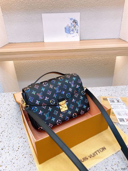 

ggs louiseity 1 viutonity lvs yslitys bag 2022 new colorful print shoulder crossbody package clutch handbag luxury designer bag tote bags, Red;black