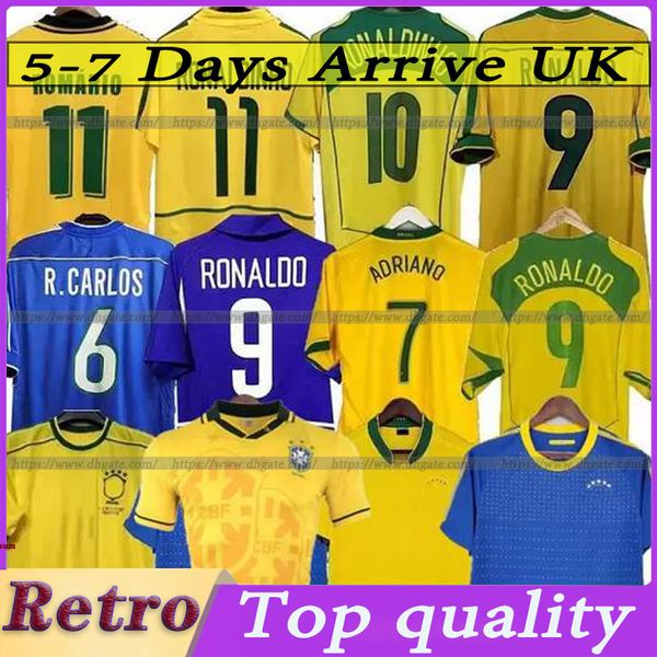 

1998 brasil soccer jerseys 2002 retro shirts carlos romario ronaldinho 2004 camisa de futebol 1994 brazils 2006 1982 rivaldo adriano joelint, Black;yellow