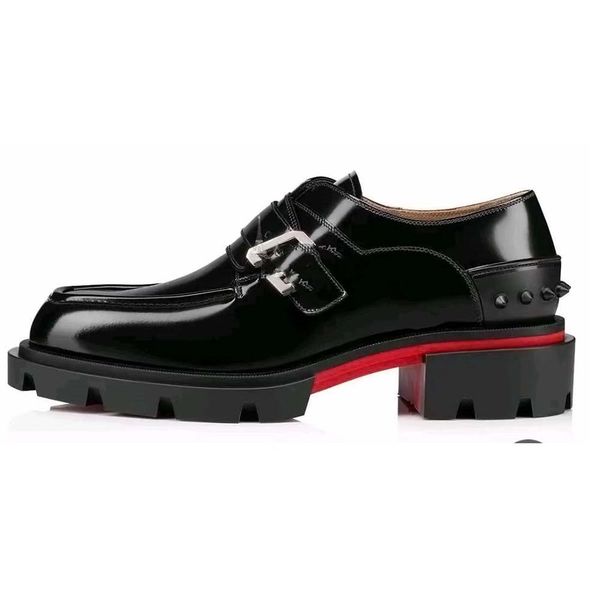 

red shoes boot low cut platform sneakers men's women's luxurys designers vintage bottoms loafers fashion spikes party luxury casua, Black