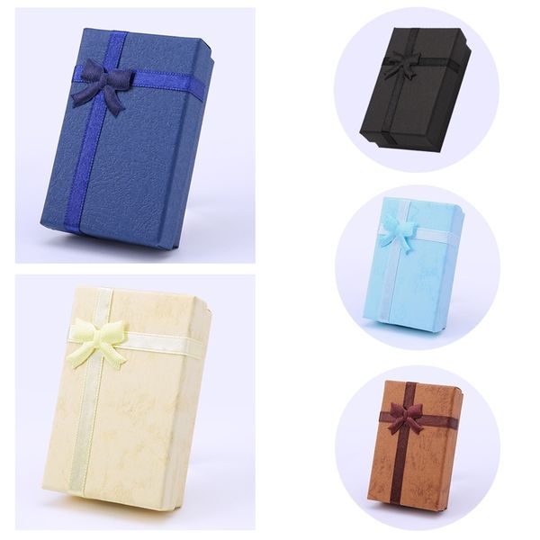 

jewelry boxes colorful paper jewelry display case travel accessories wedding earring organizer ribbon party gift box ring storage box 220912, Black;white