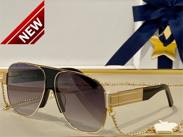 

summer sunglass for men women signature a3u style anti-ultraviolet retro plate metal oval frame fashion eyeglass send chain random boxohwr, White;black